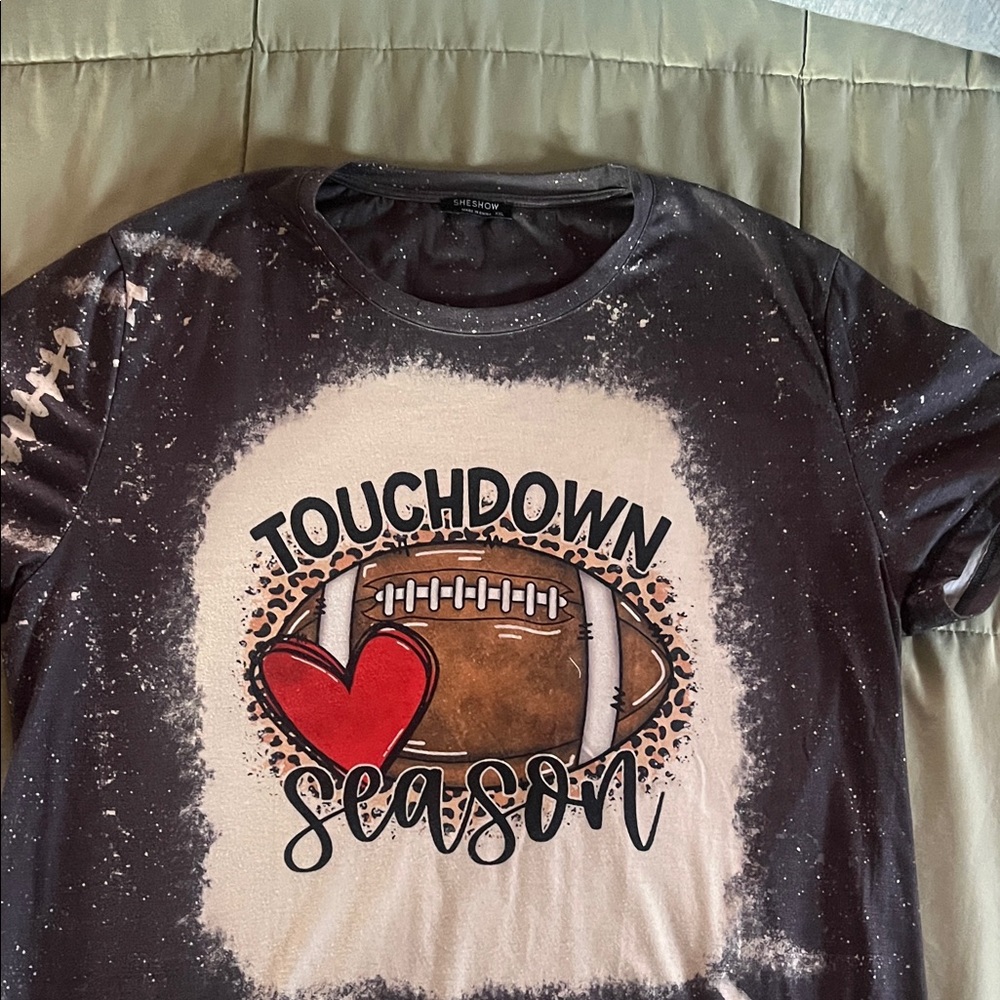 Gildan Kids Touchdown Season Tee - Black and Brown